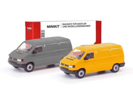 Herpa HO  VW T4 Kasten, grau/gelb   2St