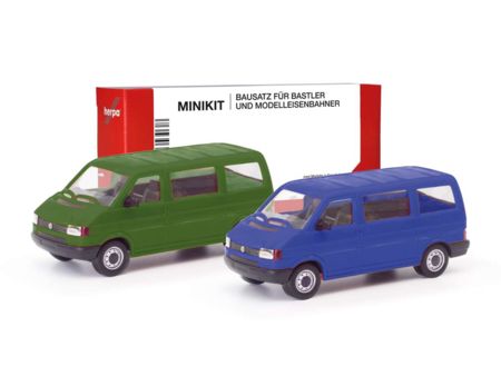 Herpa HO  VW T4 Bus,grün/blau       2St