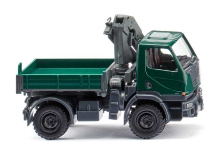 Wiking HO Unimog U 20 mit Ladekran - moosgrün
