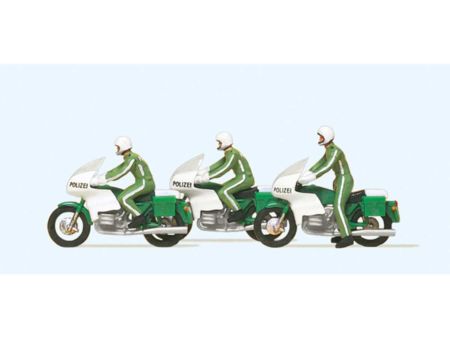 Preiser HO Kradfahrer Polizei