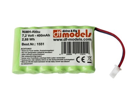 DF Mali NiMH Akku 7,2 Volt - 400mAh - 2,88Wh zu 1550