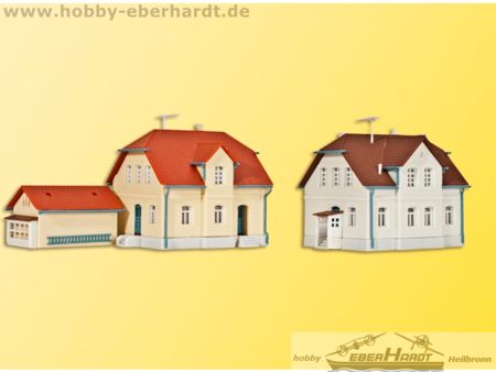 Kibri Z Siedlungshaus Ruhrstraße, 2 Stück und Nebengebäude