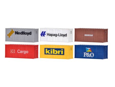 Kibri N 20-Fuß High Cube Container, 6 Stück