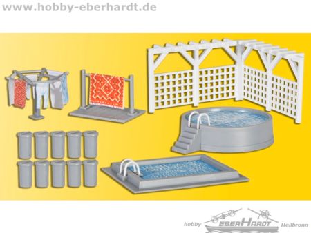 Kibri H0 Deko-Set Garten und Terrasse