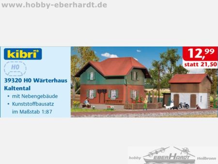 Kibri H0 Wärterhaus Kaltental mit Nebengebäude 
