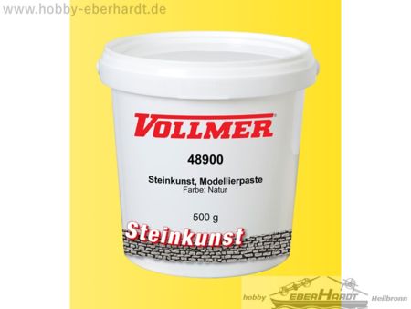 Vollmer Steinkunst-Modellierpaste, Farbe Natur, 500 g 