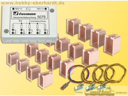 Viessmann LED-Hausinnenbeleuchtung mit TV-Simulation
