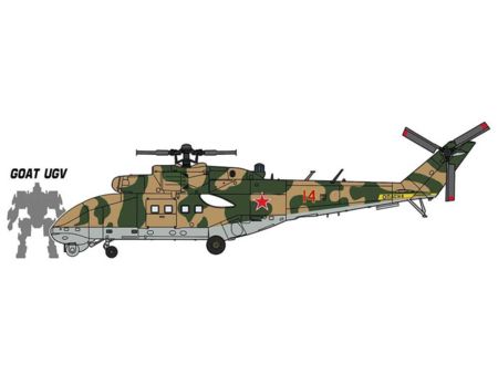 Hasegawa 1/72 Mi-24 Hind UAV, Humanoid Light Tank Goat UGV