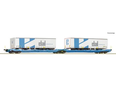Roco HO Doppeltaschen-Gelenkwagen T3000e, EUROWAGON   