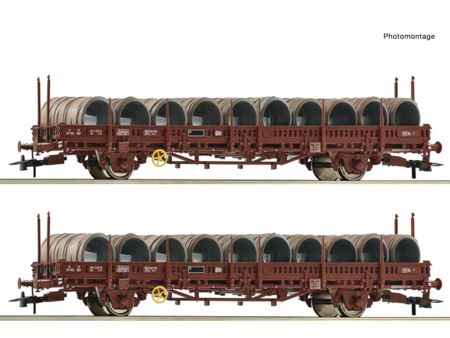 Roco HO 2-tlg. Set: Schwenkrungenwagen,SNCF