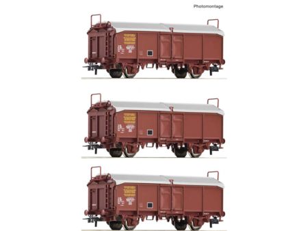 Roco HO 3-tlg. Set: Schiebedachwagen, SNCF