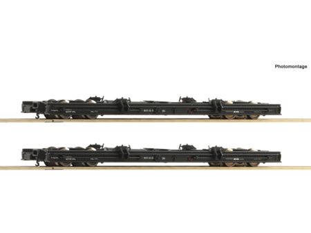 Roco HO 2-tlg. Set: H0e-Rollwagen, DR   