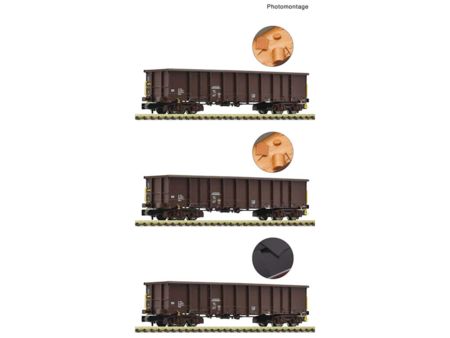 Fleischmann  Spur N 3-tlg. Set: Offene Güterwagen, ÖBB