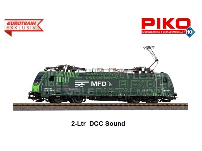 PIKO H0 DC E-Lok  BR 186 MFD Rail Railpool  VI  DCC Sound
