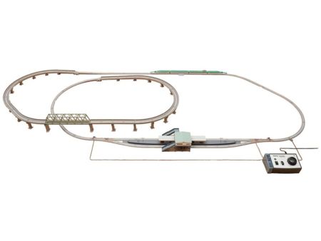 TOMYTEC Gleis-Set, Abzweigung, mit Weichen-Kontrollbox