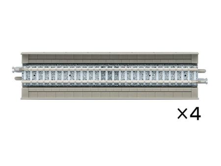 TOMYTEC 4 Gleise, gerade, in Beton-Viaduktbettung, je 140 mm