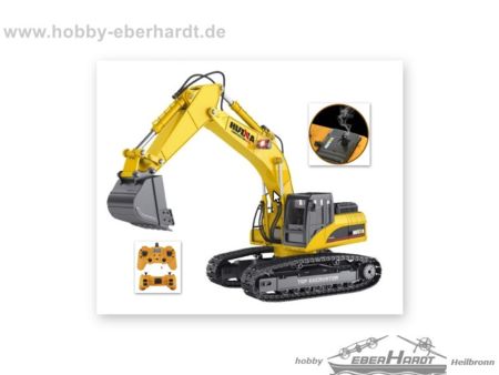 FM1580 V2 Der Cast Vollmetall-Bagger neue Version !mit 2 Akk