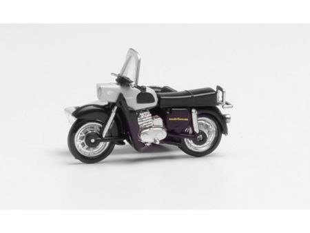 Herpa HO  MZ 250 mit Beiwagen, silber