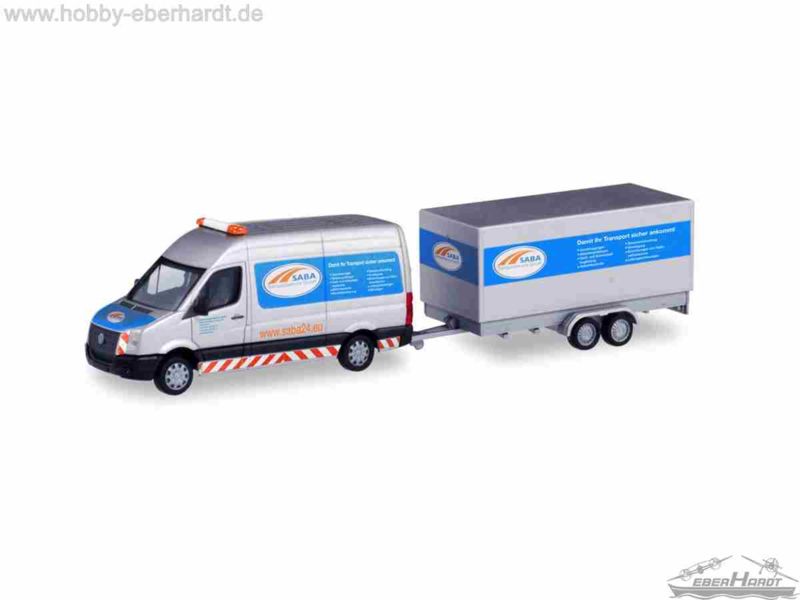 Herpa HO  VW Crafter mit Anhänger