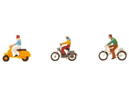 Faller HO Fahrrad- und Mopedfahrer