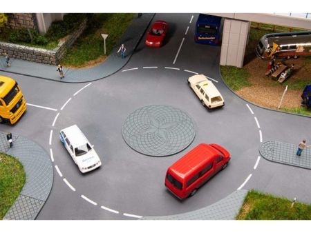Faller HO Mini-Kreisverkehr und Verkehr
