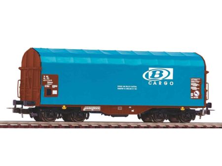 PIKO HO Schiebeplanenwg. SNCB  VI braun/ grüne Plane