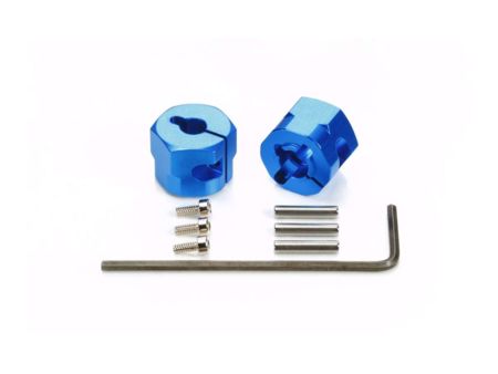 Tamiya Radmitnehmer Alu (2) 12mm/9mm Klemm.