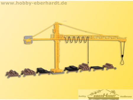 Kibri H0 Kran mit Schwellenstapel