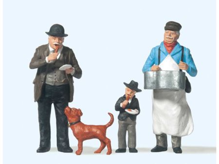 Preiser 1:22,5   Wurstverkäufer mit Kunden