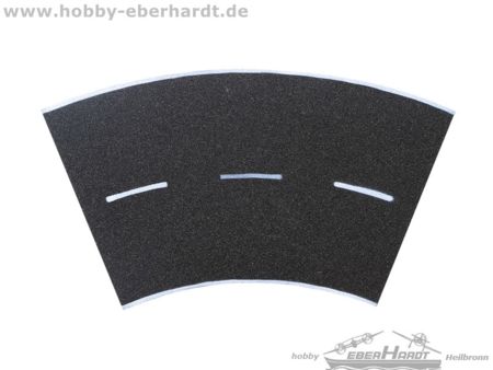 Vollmer H0 Straßenplatte Asphalt aus Steinkunst,45°-Kurve, R