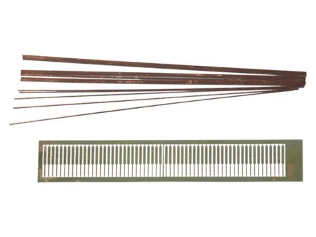 Heki  Metallgeländer H0, 60 Pfosten, 20 Kupferdrähte á 20 cm