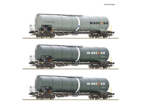 Roco HO 3-tlg. Set: Kesselwagen, Wascosa