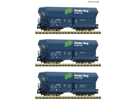 Fleischmann  N 3-tlg. Set Selbstentladewg. „Norske Skog“ VTG