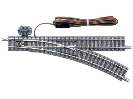 TOMYTEC Elektrische Weiche, rechts, in Schotterbettung