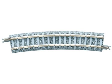 TOMYTEC 4 Gleise, gebogen, in Schotterbettung, 15°, r 354 mm