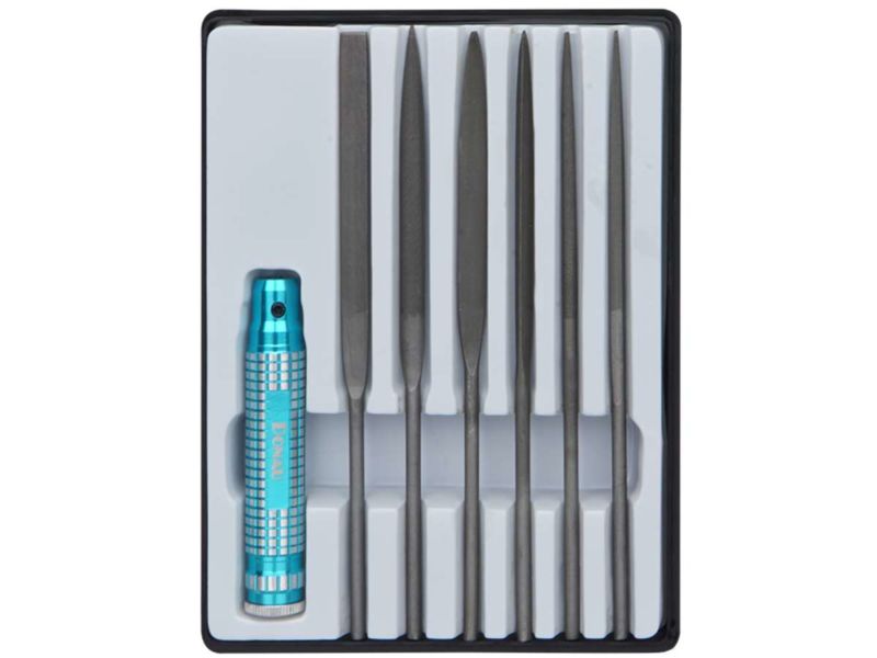 M60 - Profiline Nadelfeilen Set 7-tlg. mit Metallhalter