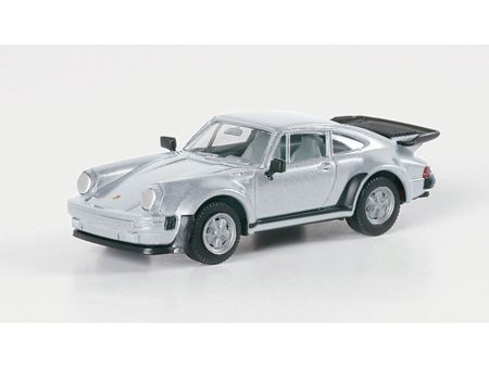 Herpa HO Porsche 911 Turbo, silbermet.