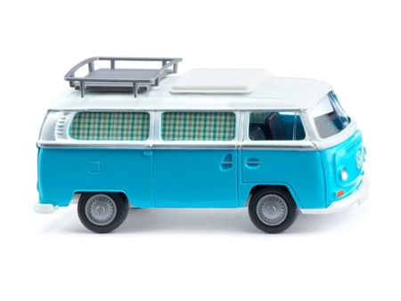 Wiking HO VW T2 Campingbus - eisblau/weiß