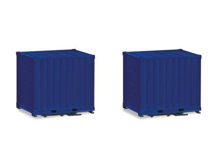 Herpa HO  10ft.Cont.,2St, blau, THW