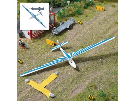 Busch HO Segelflugzeug mit Anhänger
