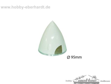 Kunststoff-Spinner Ø 95 mm weiß mit Aluminium Grundplatte