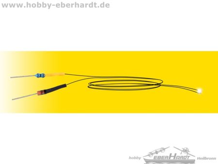 Viessmann LED weiß mit angelöteten Kabeln, 5 Stück 