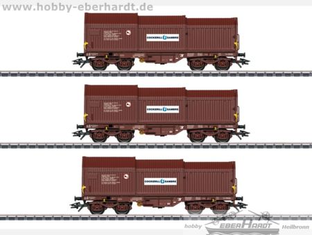 Märklin  HO  Teleskophaubenwagen-Set SNCB