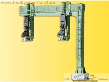 Viessmann H0 Signalbrücke mit 2 Einfahrsignalen undMultiplex