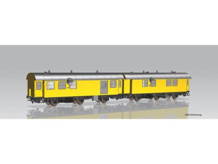 Piko HO 2er Set Wohn-/Werkstattwagen 3yg Bahnbau DB AG VI, i