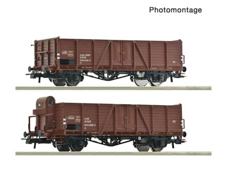 Roco HO 2-tlg. Set: Offene Güterwagen, ÖBB