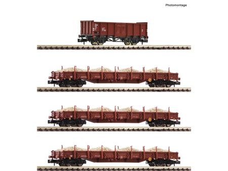 Fleischmann N 4-tlg. Set: Abraumzug, DR   DC analog