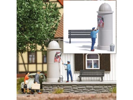 Busch HO Action Set: Plakatkleber