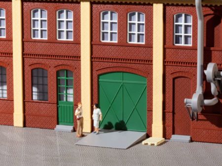 Auhagen HO Tore und Türen grün, Stufen, Rampen