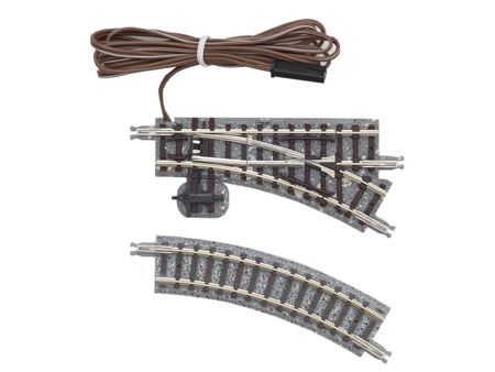 TOMYTEC Elektrische Weiche, rechts, in Schotterbettung